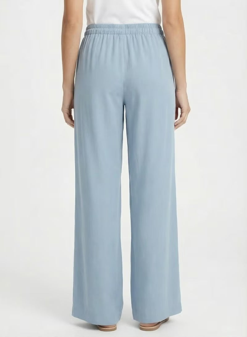 Women Linen Pants Baby Blue – Casual Lightweight Trousers