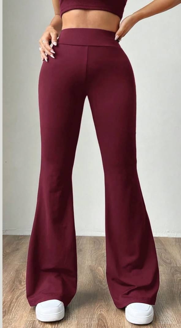 High-Waist Charleston Leggings – Soft Stretch Fit Burgandy