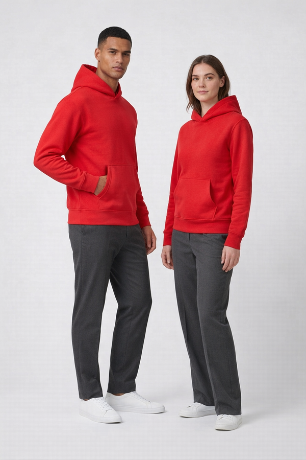 Soft Steps Red Basic Hoodie