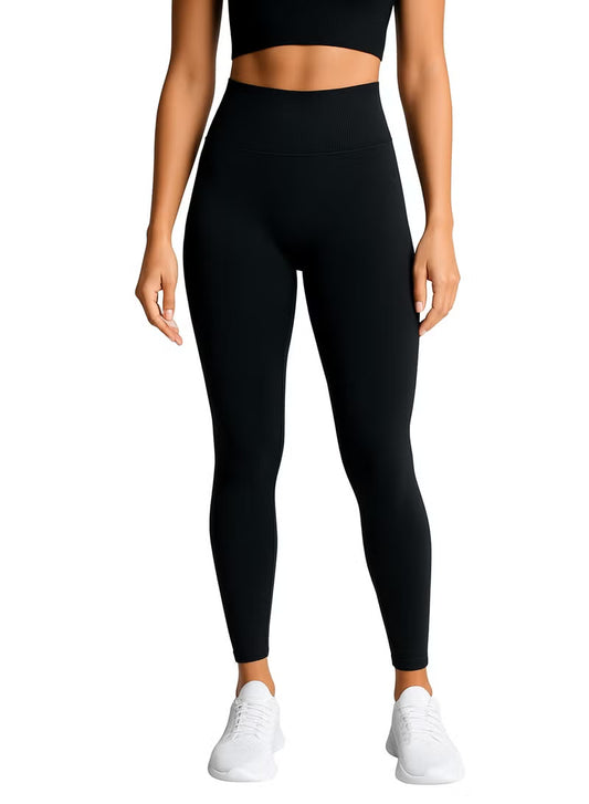 Women High Waist Yoga Leggings – Black Gym & Yoga Pants