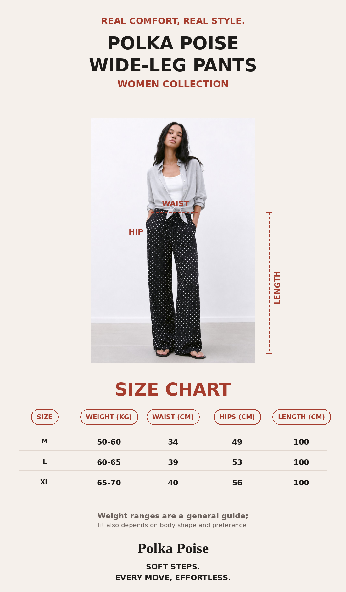 Women’s Wide Leg Polka Dot Pants – Casual Streetwear Lounge Trousers with Elastic Waist and Loose Fit