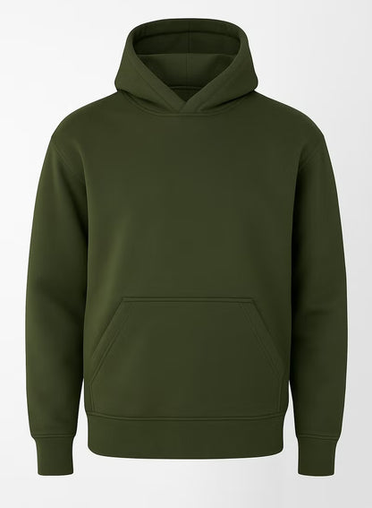 Soft Steps Green Basic Hoodie For Men