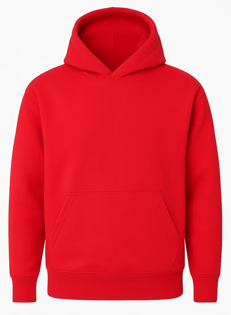 Basic Red Hoodie For Men