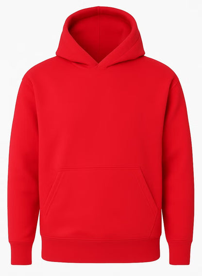Basic Red Hoodie For Men