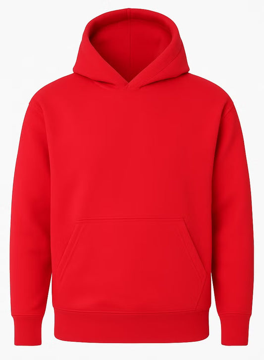 Basic Red Hoodie For Men