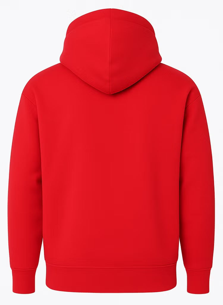 Basic Red Hoodie For Men