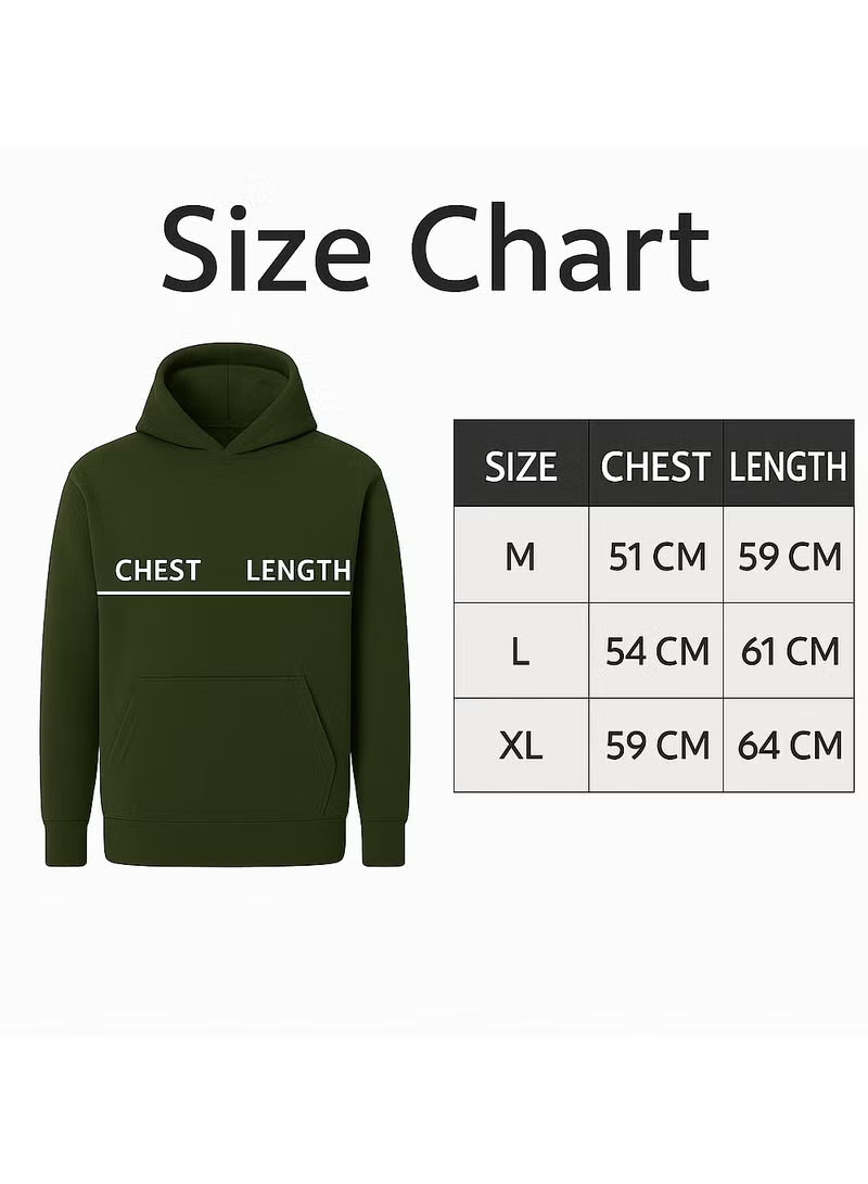 Soft Steps Green Basic Hoodie For Men