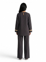 Women's Striped Two Piece Set – Long Sleeve Tunic Top & Wide Leg Pants Co-Ord Outfit (Copy)