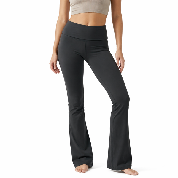 Women's High Waist Wide Leg Charleston Yoga Pants - Stretchy Leggings
