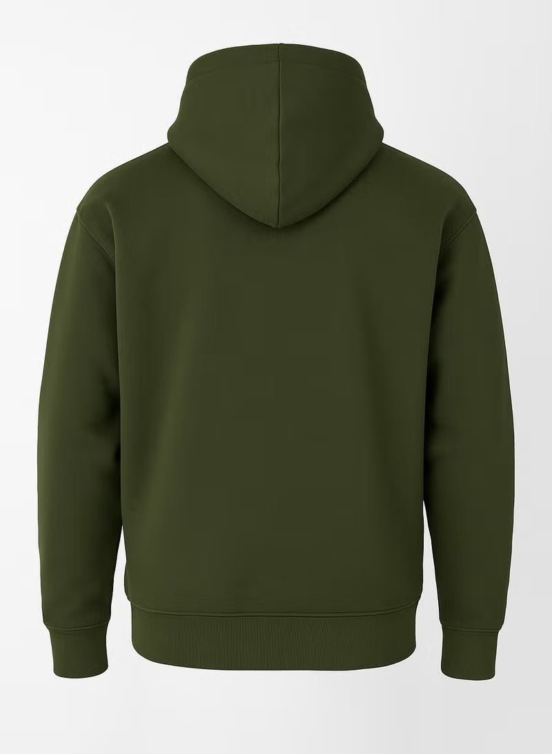 Soft Steps Green Basic Hoodie For Men