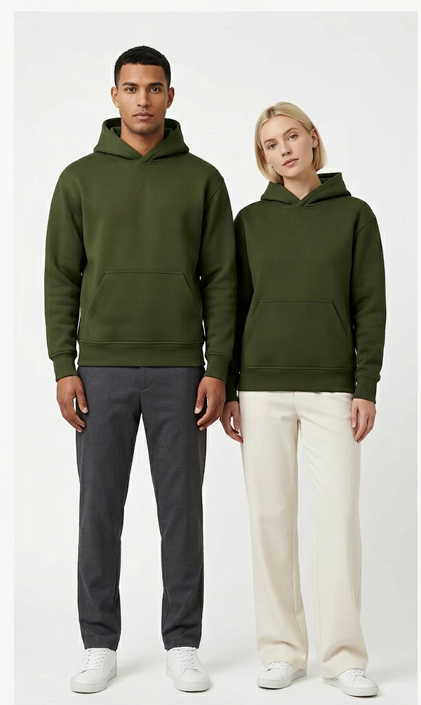Soft Steps Green Basic Hoodie