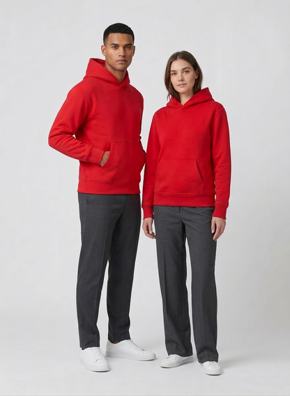 Soft Steps Red Basic Hoodie
