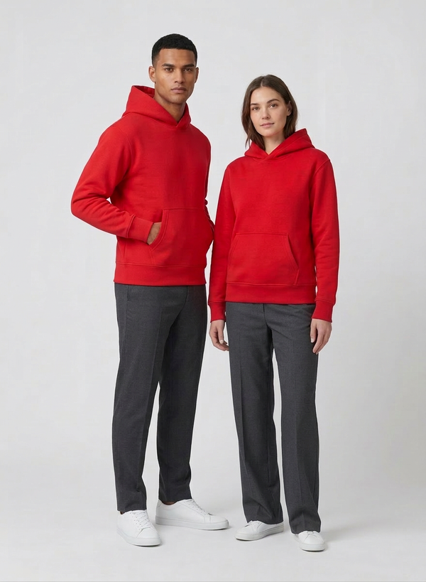Soft Steps Red Basic Hoodie