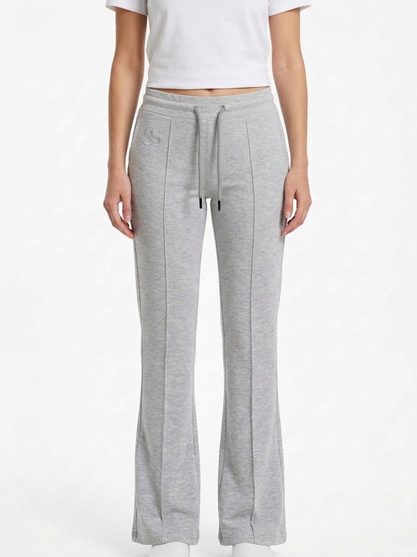 Women’s Cotton Wide-Leg Pants for Daily Wear – Soft & Comfortable –Grey