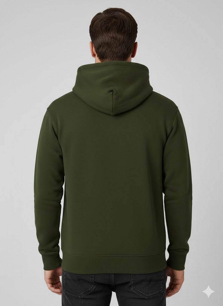 Soft Steps Men’s Casual Hoodie – Dark Green, Soft & Everyday Wear